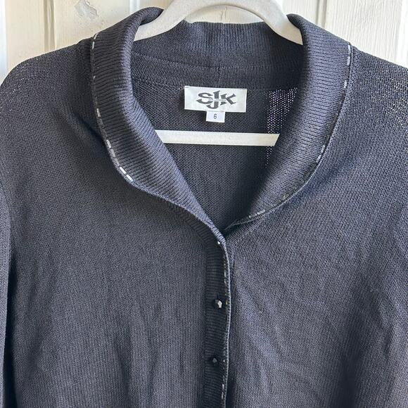 St John Knit Embellished Jacket Black - Picture 3 of 8